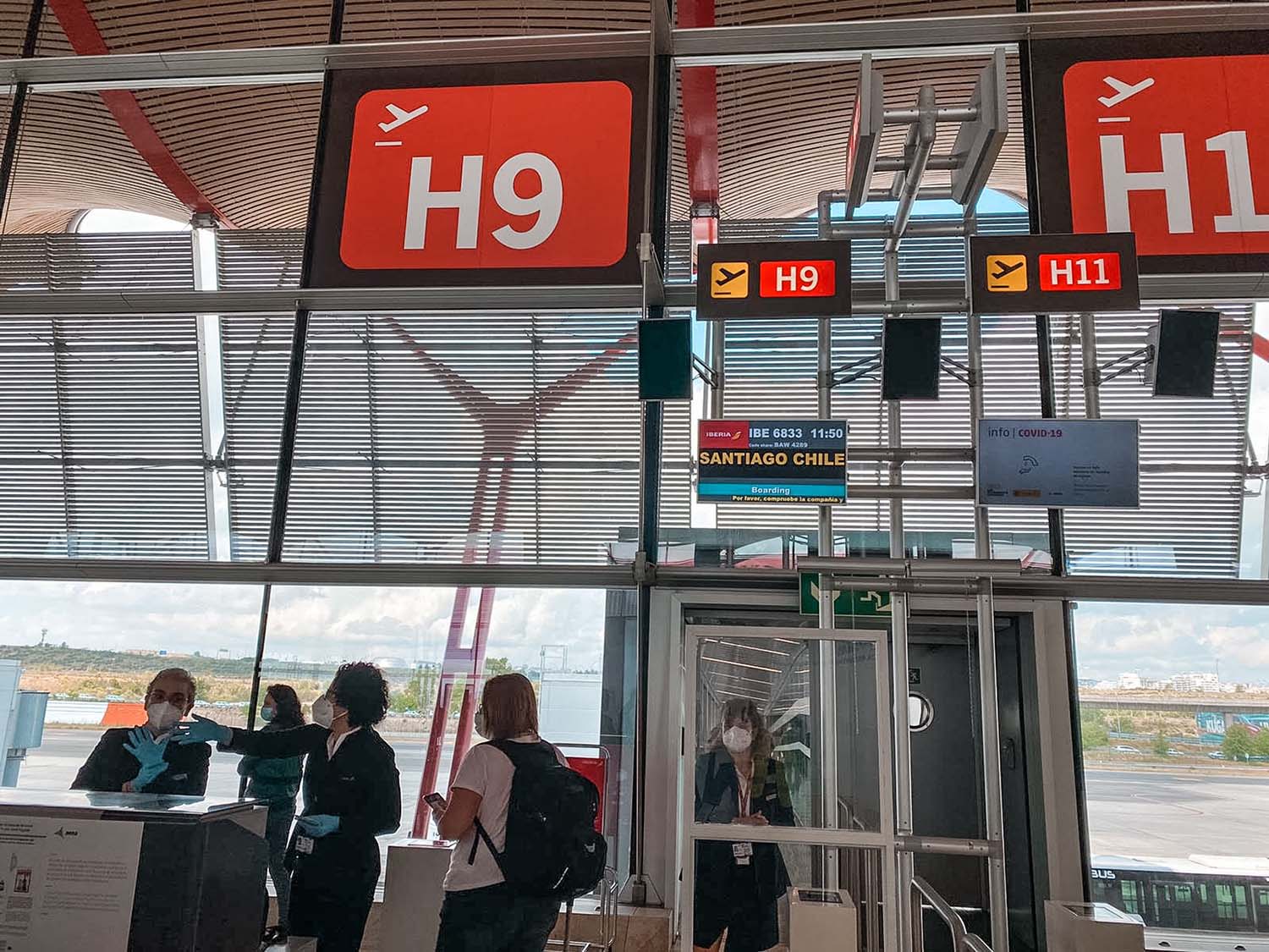 Embarque de un vuelo en el aeropuerto de Madrid Barajas.