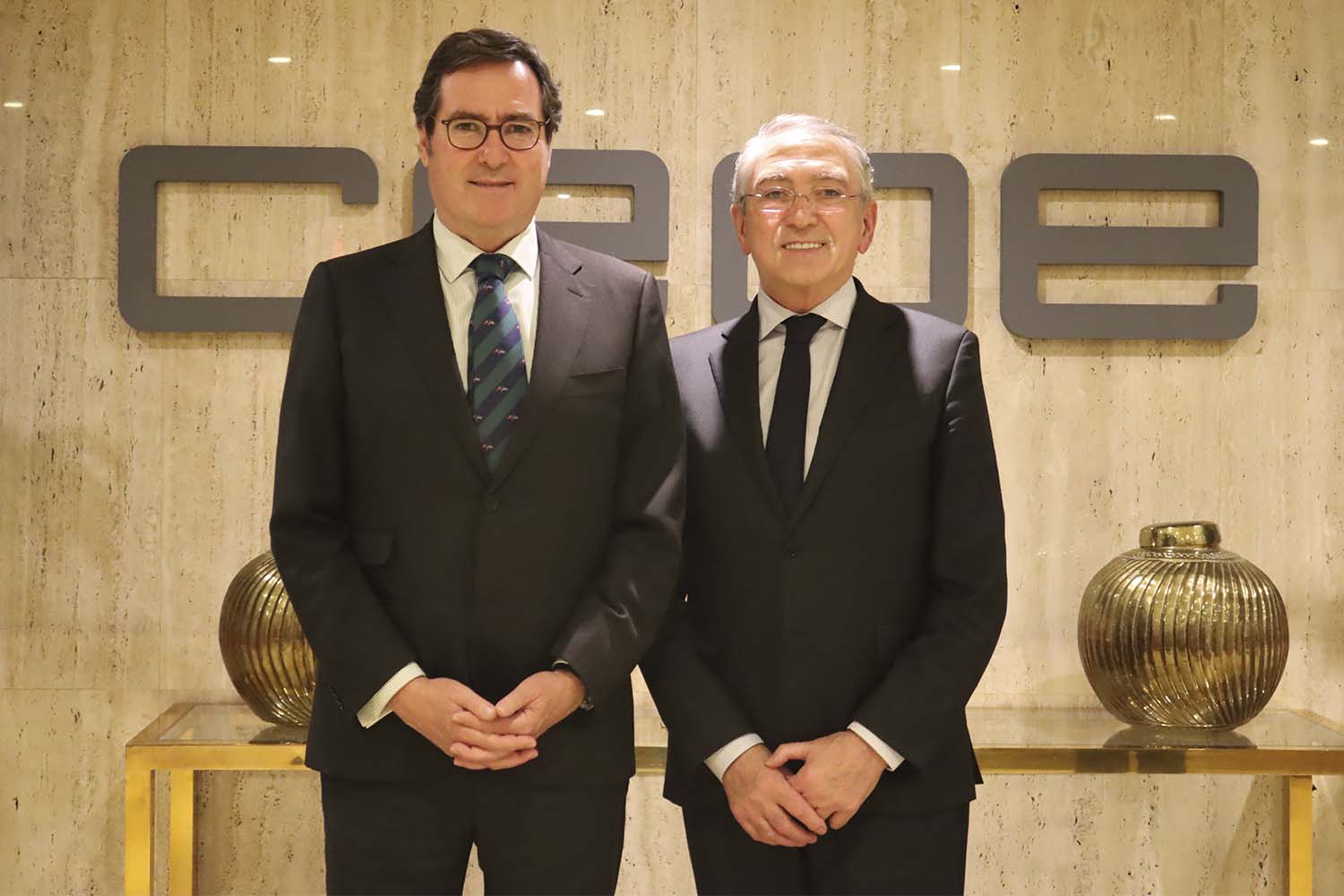 Antonio Garamendi (CEOE) y Ginés Clemente (Aciturri).