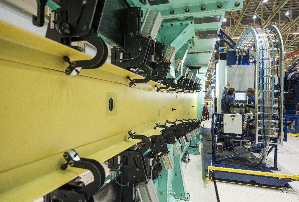 Producción del primer KC-46 de la USAF.