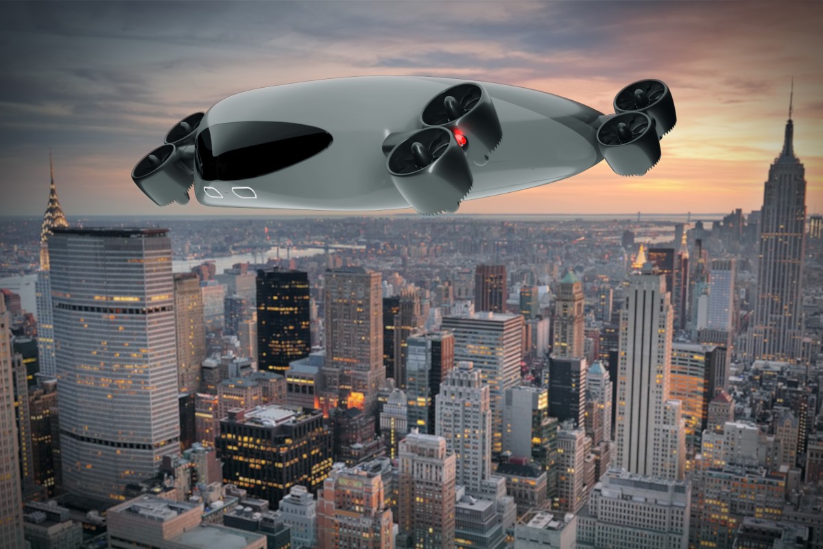 Propuesta de Kelekona para un aerobus EVTOL para movilidad urbana.