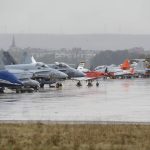 Aviones en la base aérea de Torrejón en Aire 75