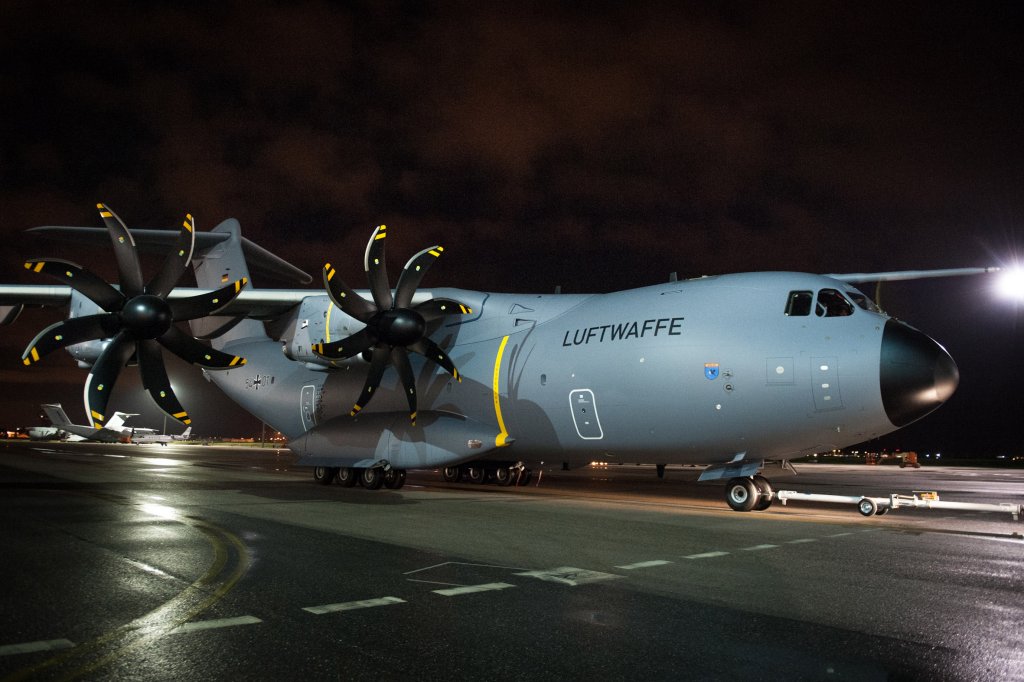 El primer A400M de la Luftwaffe en Sevilla.