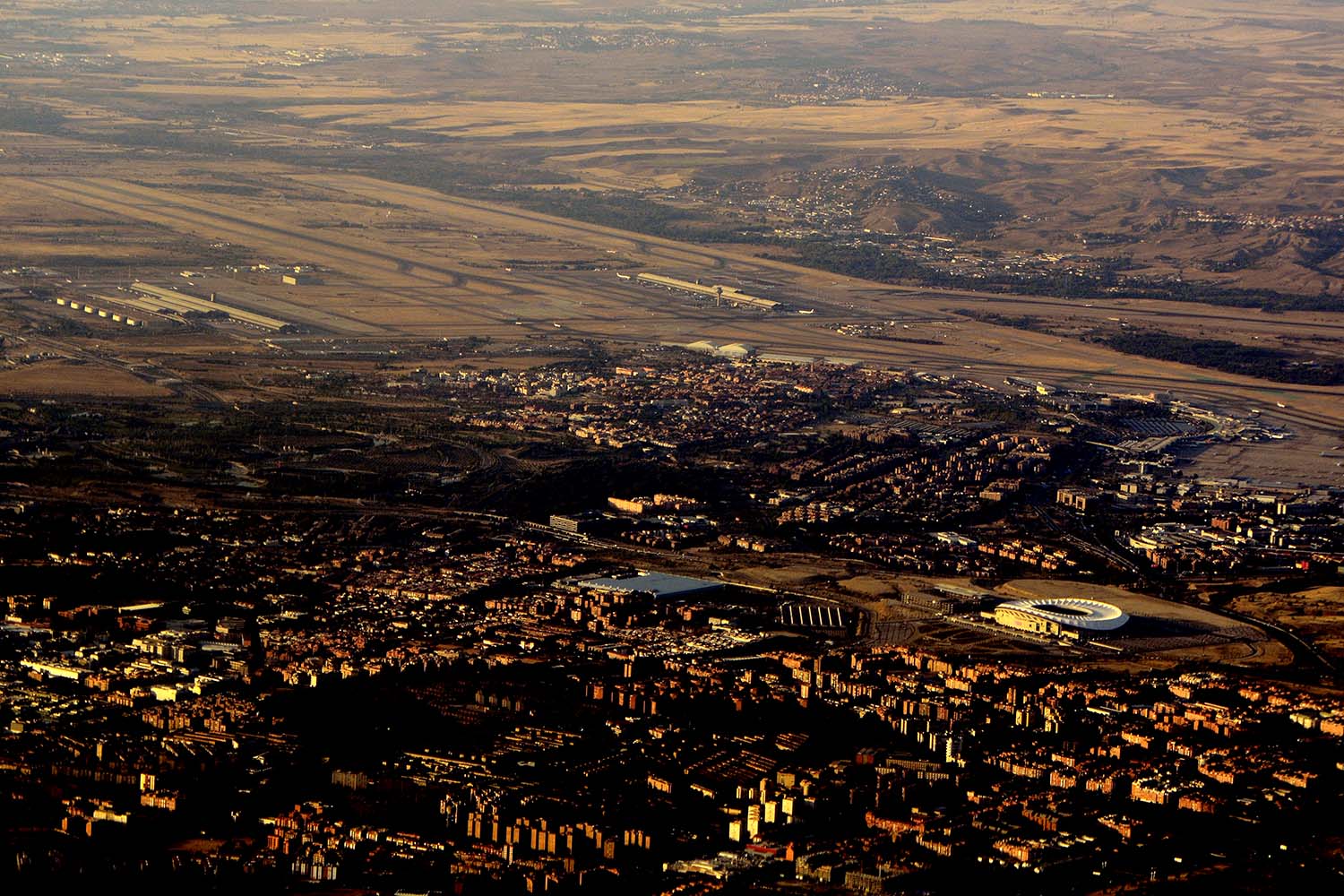 Madrid Barajas visto desde el suroeste.