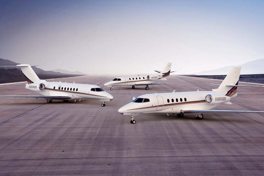 Cessna Citation Ascend, Longuitude y Latitude, ,los tres modelos seleccionados por Netjets.