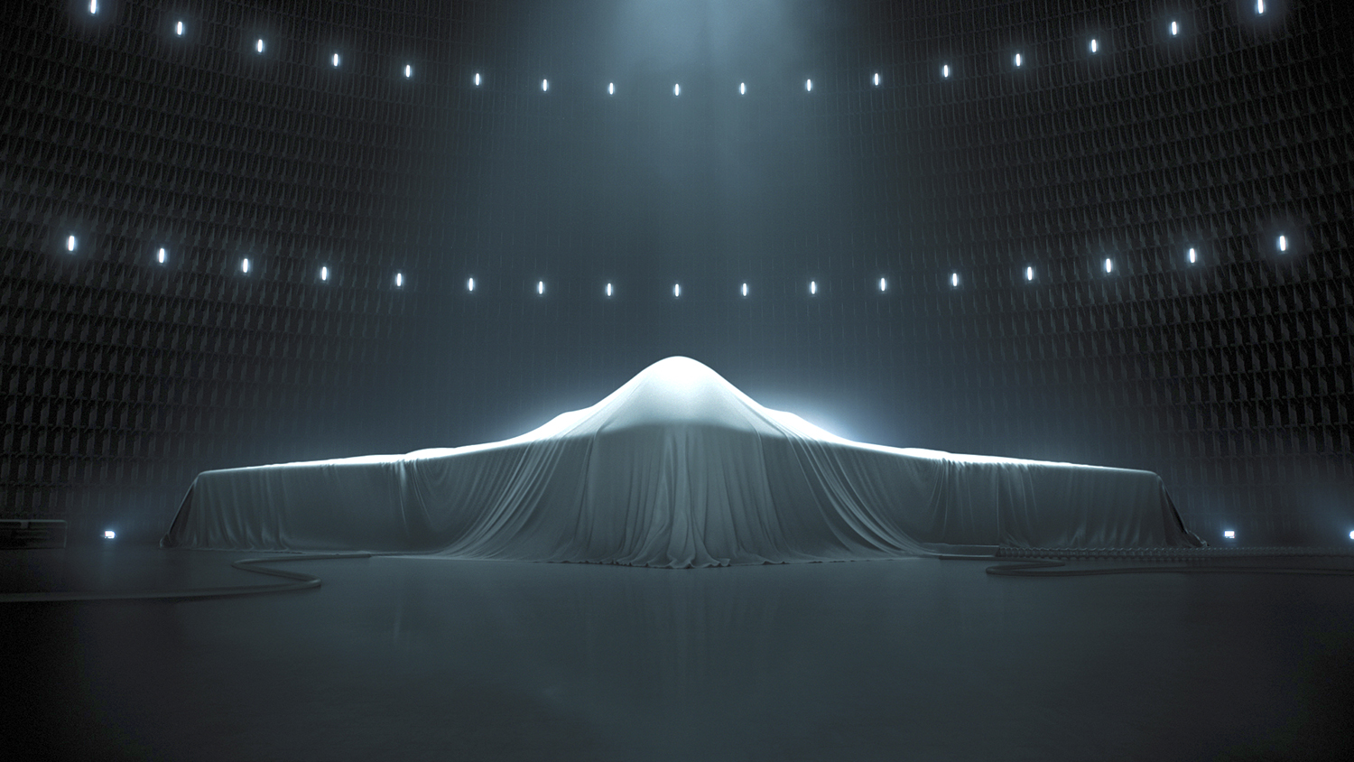 Imagen hecha pública por Northrp Grumman para anunciar el rollout del B-21 Raider.