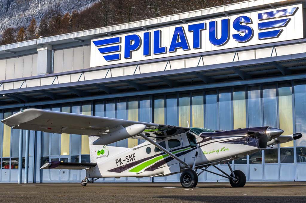El último Pilatus PC-6 construido en la factoría poco antes de su vuelo de entrega y accidente.