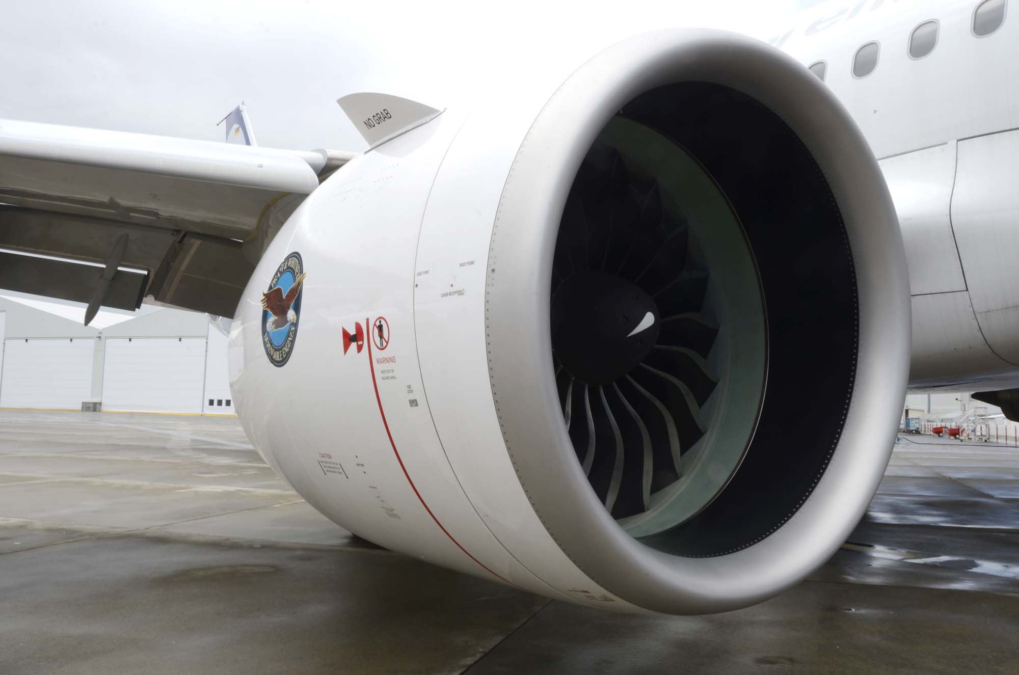 Motor Pratt & Whitney PW1100G en el prototipo del Airbus A321neo.