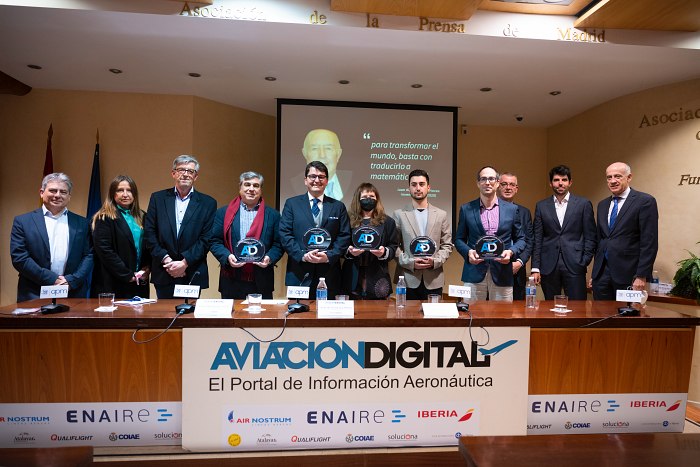 Entrega de los premios de Aviación Digital en 2022.