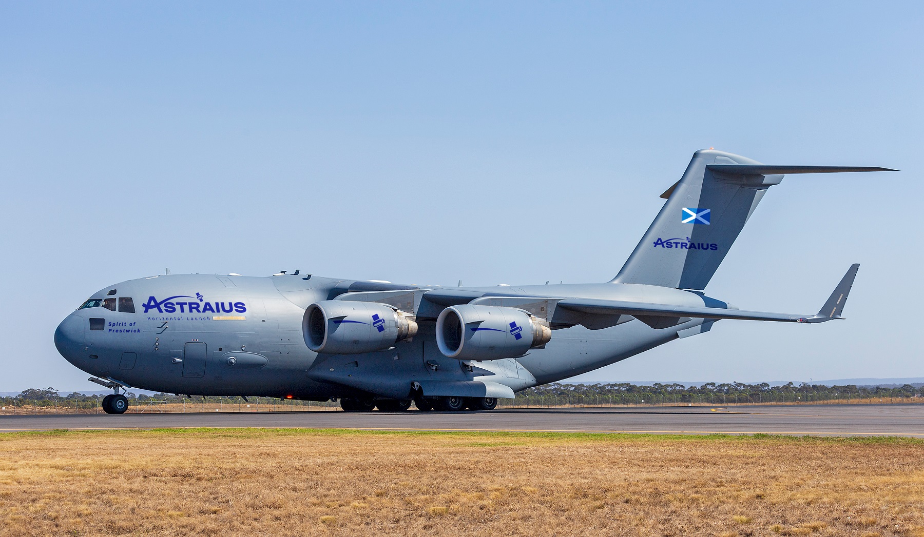 Astraius usará un C-17 para su lanzamientos espaciales.
