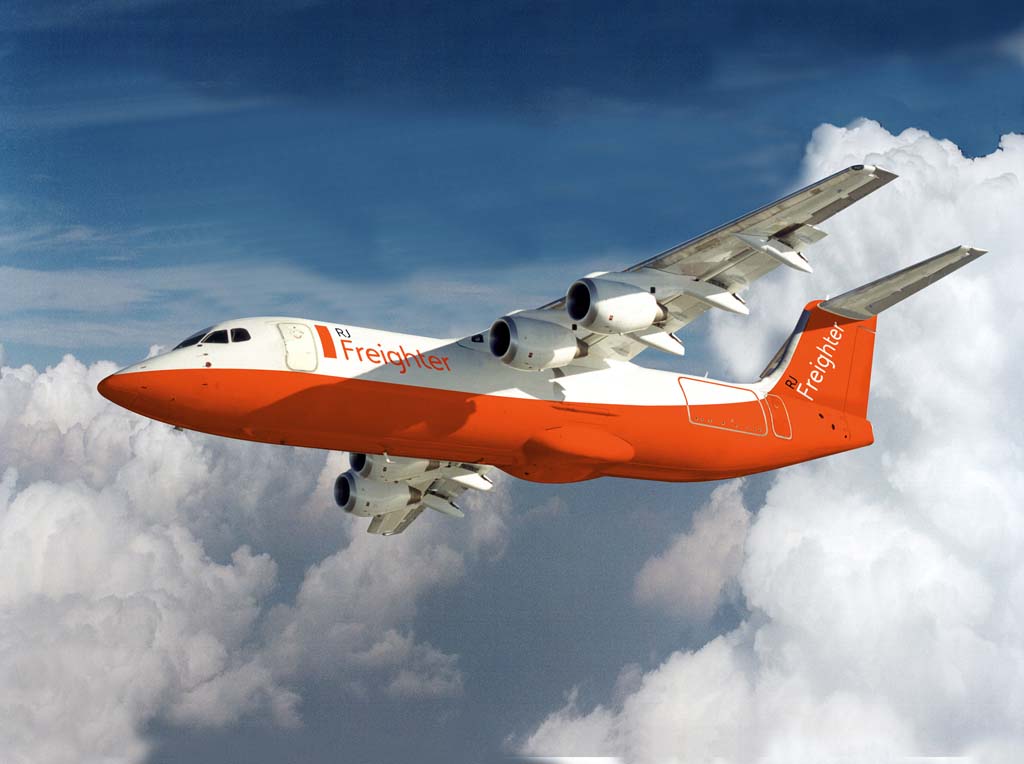 El AVRO RJ de carga tendrá una mayor capacidad de carga que su homólogo el BAe 146 QT.