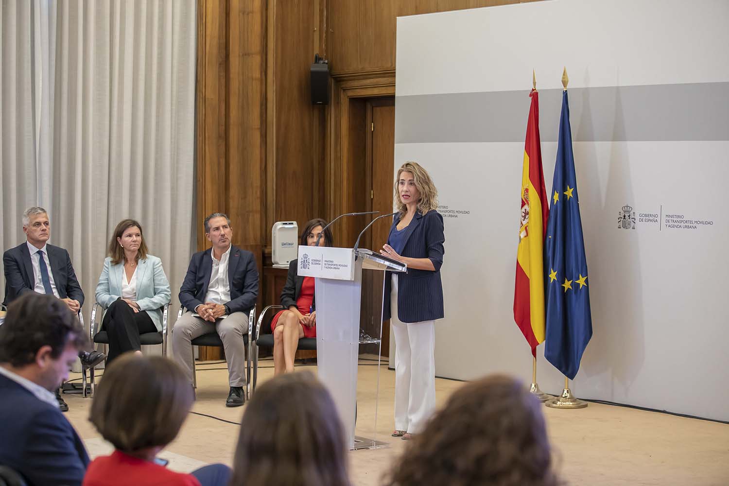 Raquel Sánchez durante la presentación de los presupuestos de MITMA para 2023.