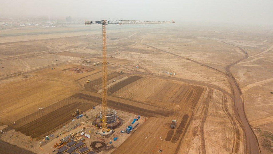 Obras de ampliación del aeropuerto Jorge Chávez de Lima.