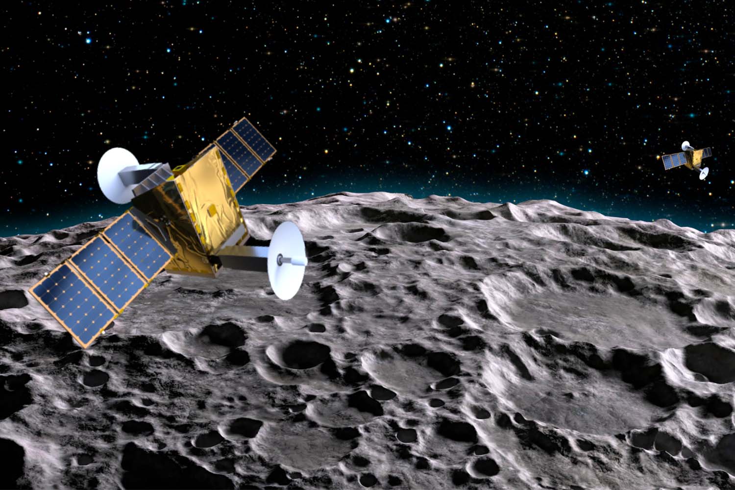 La constelación Parsec asegurará las comunicaciones y la navegación en la Luna.