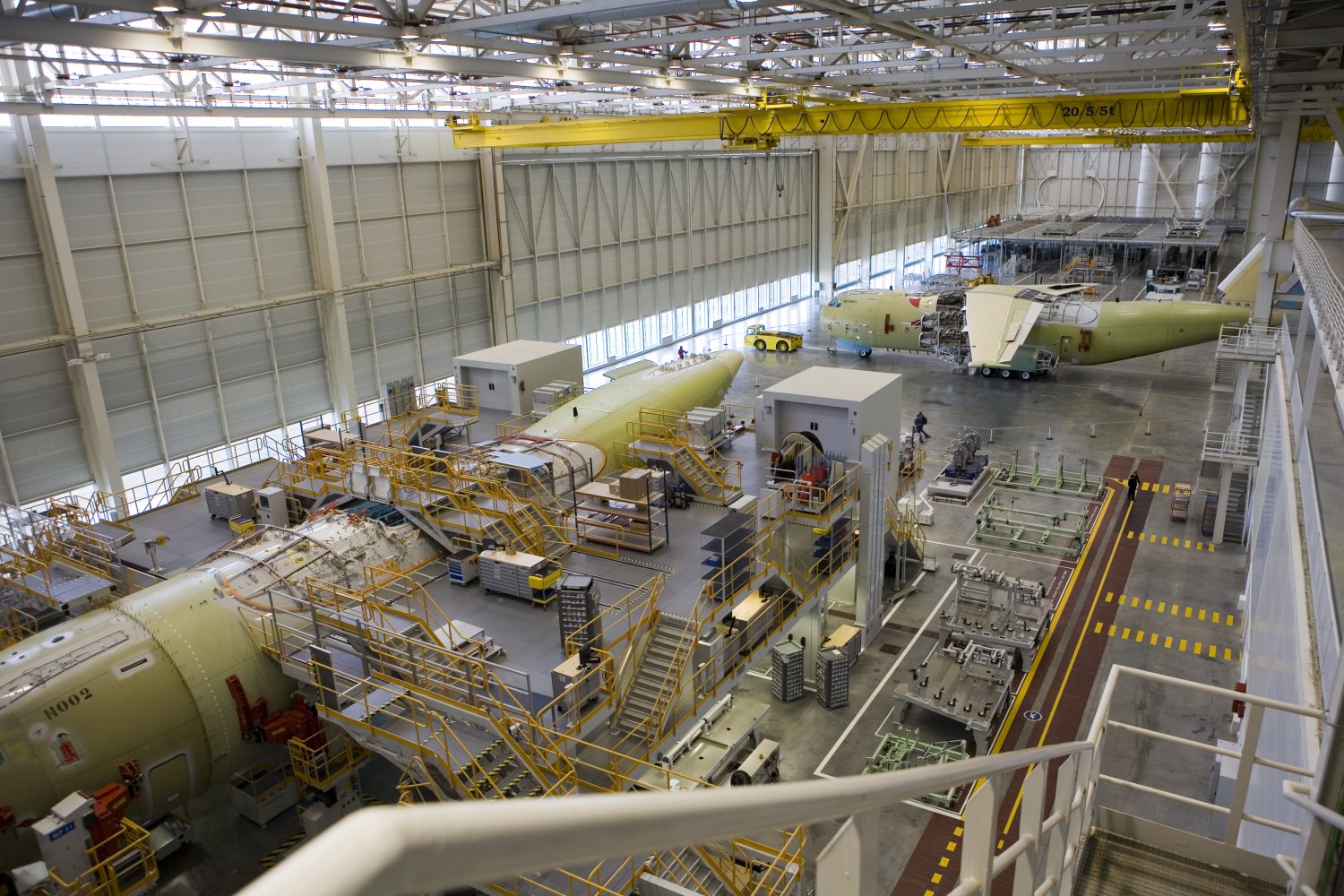 Cadena de montaje del Airbus A400M en Sevilla.