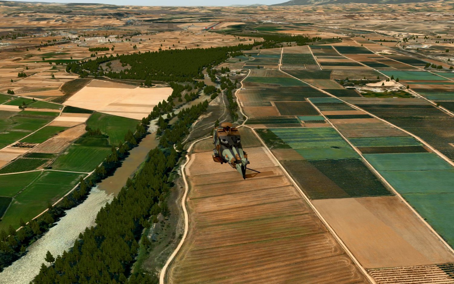 Imagen del sistema visual de uno de los simuladores de FAMET desarrollados por Indra.q