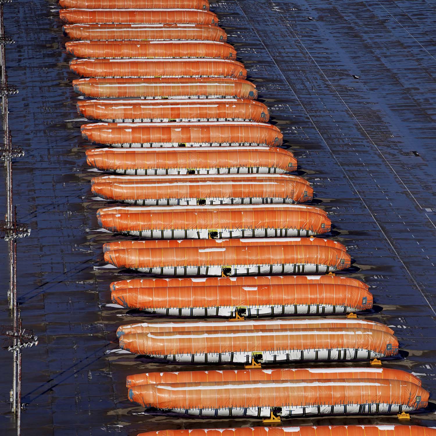 Fuselajes de Boeing 737 MAX en la factoría de Spirit Aerosystems cuando se paró la producción del modelo por los dos accidentes.