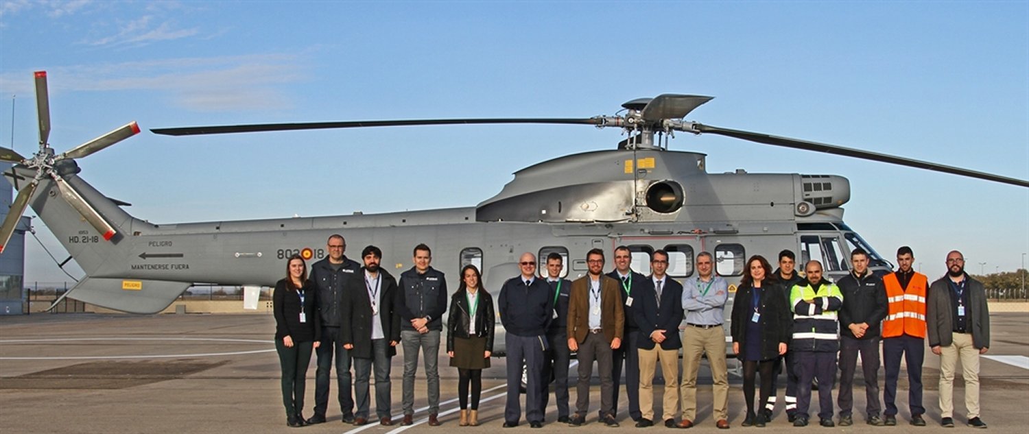 Entrega en Albacete de uno de los anteriores Super Puma para el SAR.