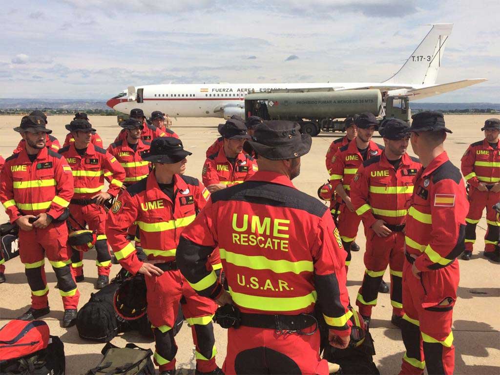 46 militares de la UME trabajan ya sobre el terreno en Nepal