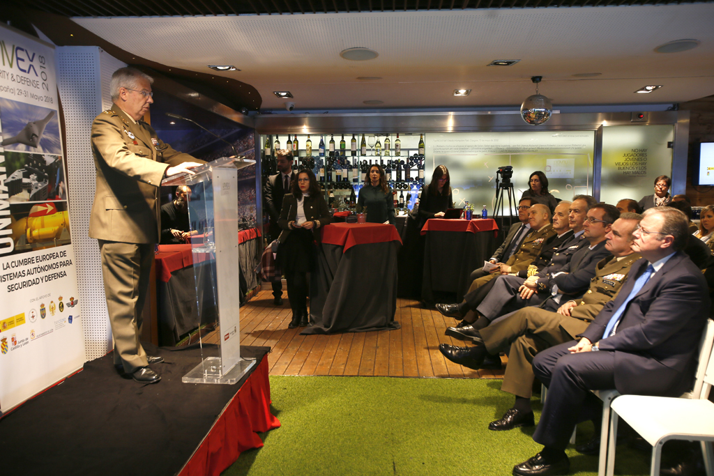 Intervención del DGAM durante la presentación de UNVEX 2018