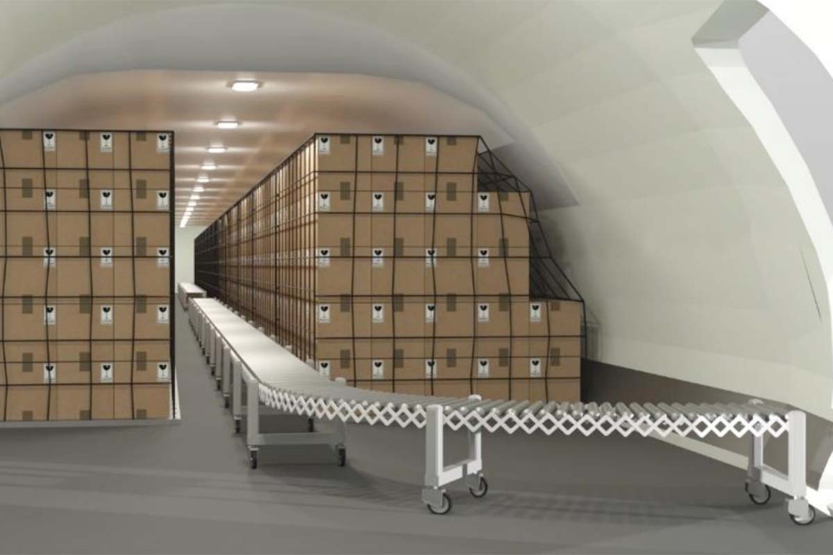 Así será el interior de los A330 convertidos a cargueros, con la cinta para el movimiento interior de la carga.