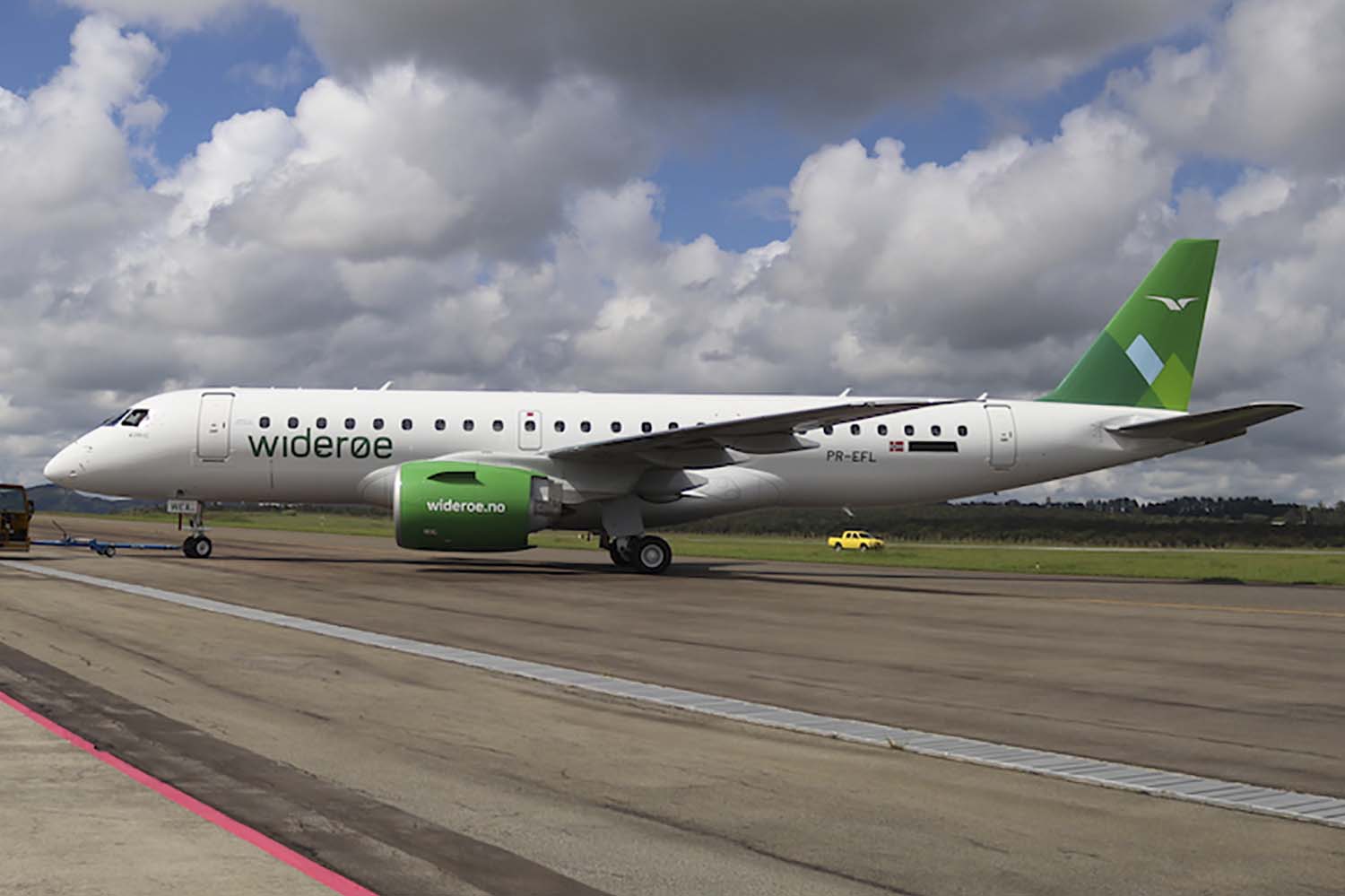 Entre las entregas del segundo trimestre de 2018 de Embraer han estado los tres E190-E2 adquiridos por Wideroe.