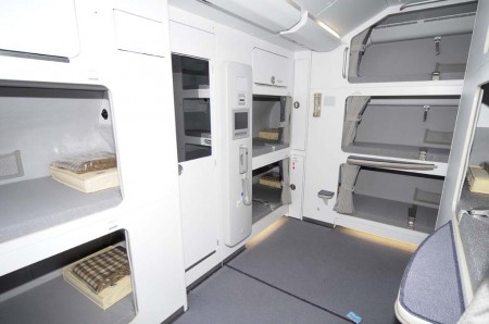 Zona de descanso de los TCP situada bajo la cubierta principal.