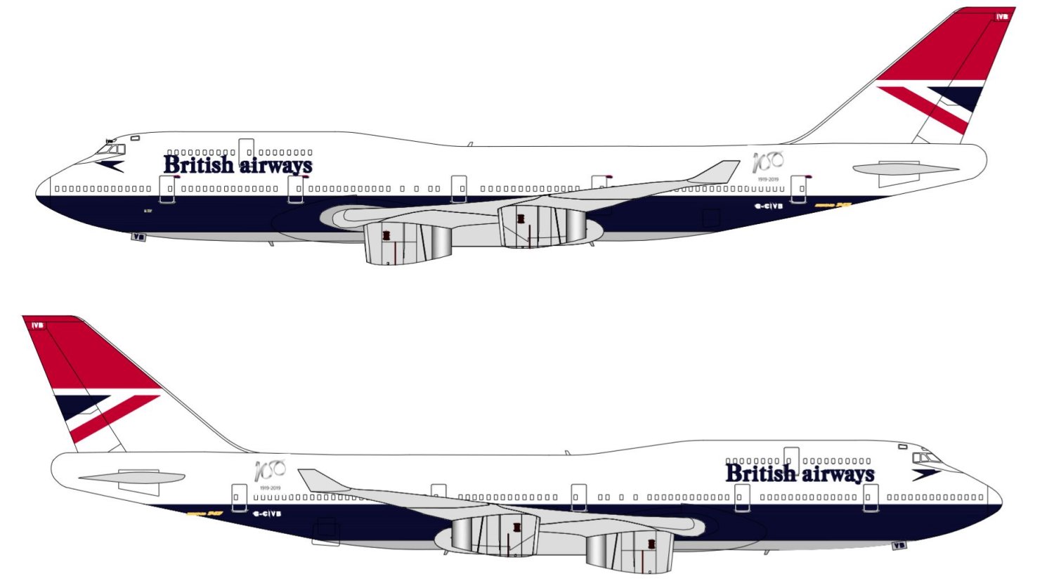 Así lucirá el cuarto retro de British Airways por sus 100 años.