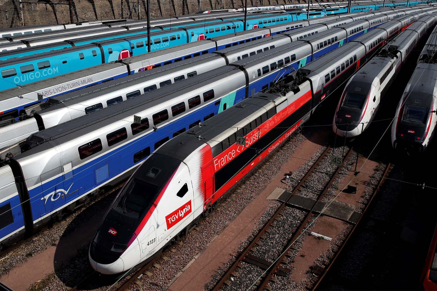 Trenes de alta velocidad en Francia.