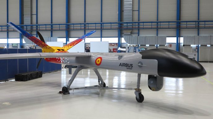 Maqueta a tamaño real del SIRTAP que Airbus usa para promoción y enseñarlo a los posibles clientes.