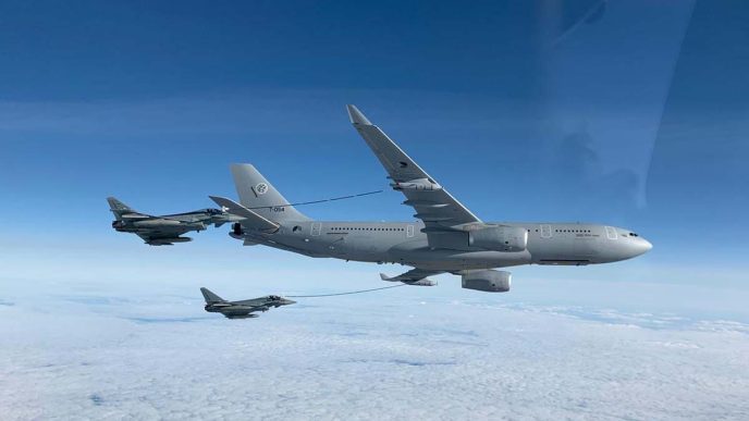 Airbus A330 MRTT de la fuerza multinacional Europa de aviones cisterna.