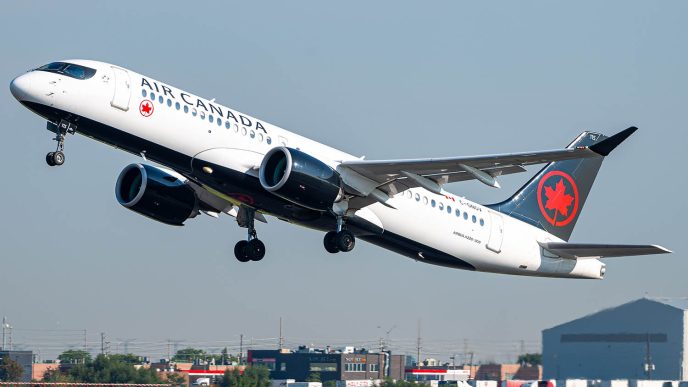 Los Airbus A220 de Air canada serán los primeros en contar con la cabina AisSpàce.