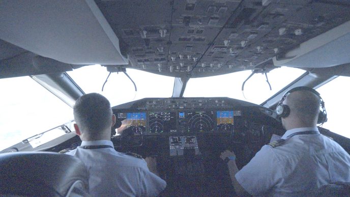 Cockpit de un Boeing 787 de Air Europa.