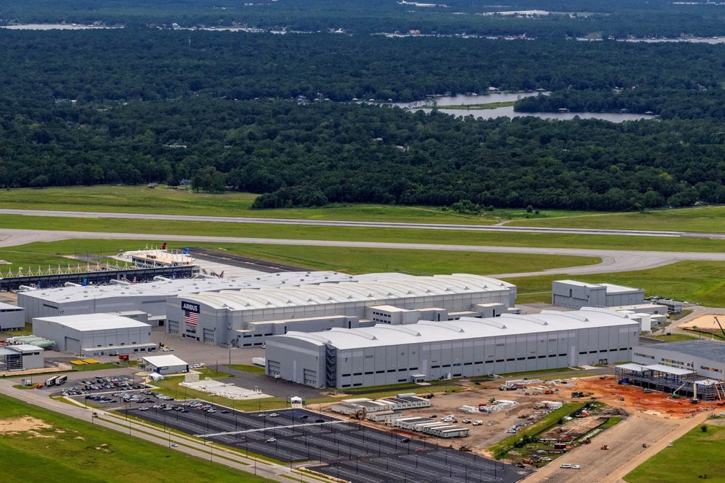 Factoría de Airbus en Mobile, EE.UU. para el montaje de las familias A320 y A220.