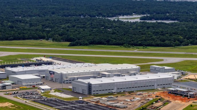 Factoría de Airbus en Mobile, EE.UU. para el montaje de las familias A320 y A220.