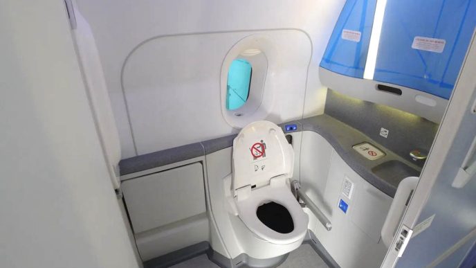 Lavabo de un Boeing 787.