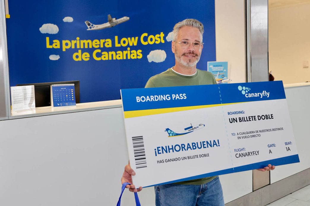 Chedey Suárez, el pasajero 5 millones de Canaryfly.