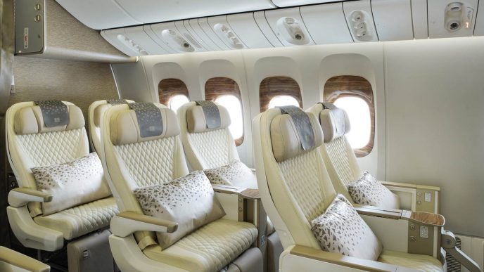Nuevos asientos de business en los Boeing 777 de Emirates.