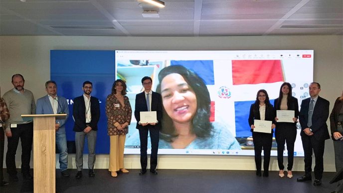 Enrtrega de premios del tercer Concurso de Ideas de Negocio en Gestión del Tráfico Aéreo .