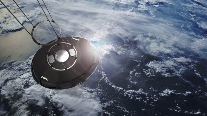 Diseño de la cápsula propuesta por Eos Space X para los vuelos turísticos.