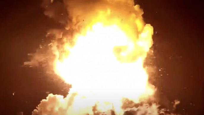 Explosión de la nave Space X Starship.