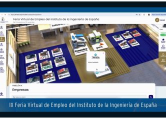 Plataforma de acceso a las empresas en la web de la Feria Virtual de Empleo del Instituto de Ingeniería de España.