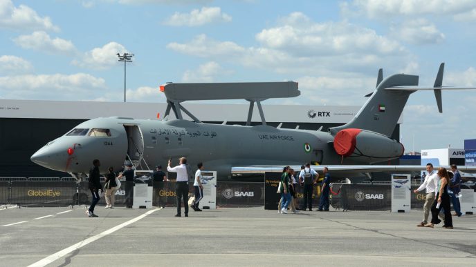 Globaleye de Emiratos Árabes Unidos mostrado en el Salón de París 2025.