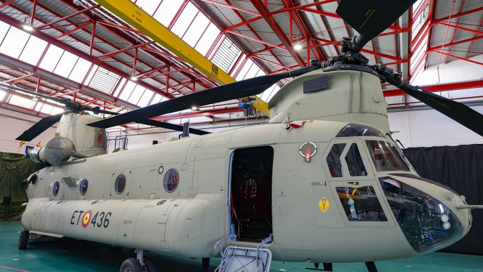 El último de los 18 Boeing CH-47F comprados por el Ejército de Tierra español.