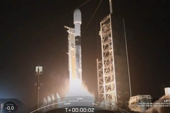 Lanzamiento del SpainSat NG-I mediante un cohete Space X Falcon 9.