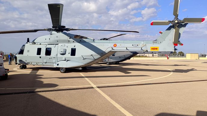 El segundo de los NH90 de la Armada en Albacete.