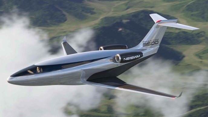 No, no es un avión de carga, es el ejecutivo Phantom 3500.