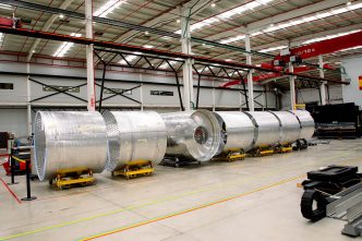 Secciones del primer Miura 5 en la factoría de PLD Space.