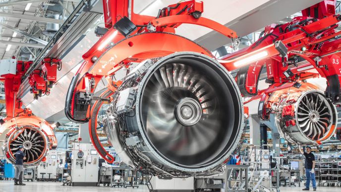 Cadena de montaje de motores LEAP.