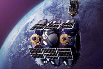 Aspecto que tendrá un satéite cisterna para reabastecer combustible a otros sat´lites en órbita.