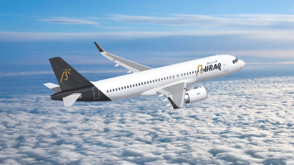 Airbus A320neo con colores de Buraq.